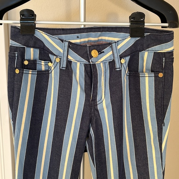 Tory Burch striped jeans. Size 26 waist - Picture 2 of 8